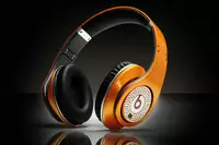 casque dr dre studio monster orange with diamond headphones